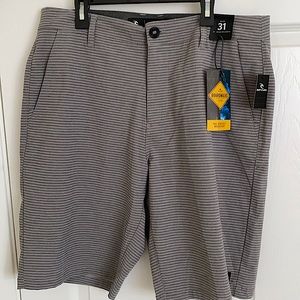 Rip Curl gray water/land walkshorts.